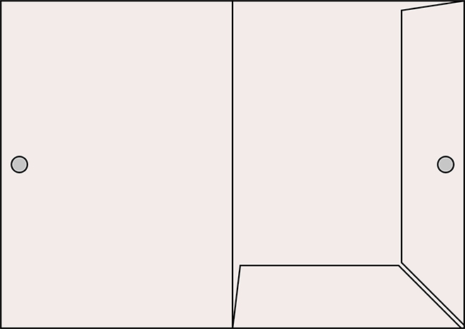 Mappe Nr. 01-K Präsentationsmappe mit zwei Klappen, Klettverschluss