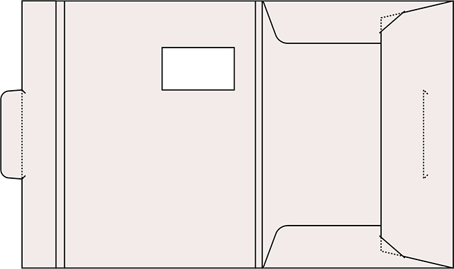 Versandmappe Nr. 01 - Versandmappe mit bis zu 12 mm Füllhöhe, Steckverschluss, Fensterstanzung