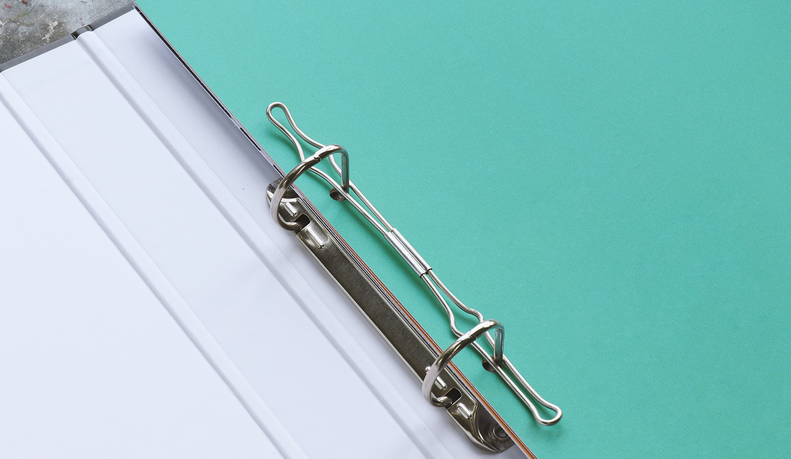 Ringordner mit 2-fach Combimechanik in D-Form (Detailansicht)