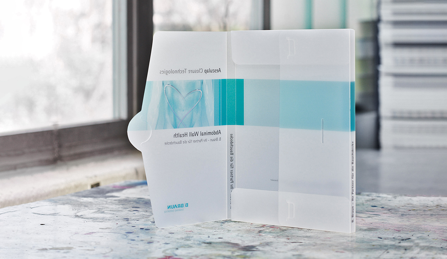 Kunststoffmappe aus Polypropylen mit großem Einsteckfach und Steckverschluss (Poly-Dokumenten-Box)