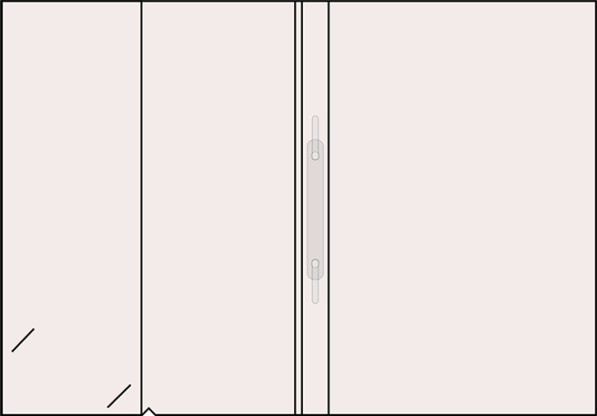 Mappe Nr. 28 - H -  Präsentationsmappe mit Einlegefach, variabler Füllhöhe bis 10 mm, Heftmechanik (verdeckt), Schlitze für Visitenkarte
