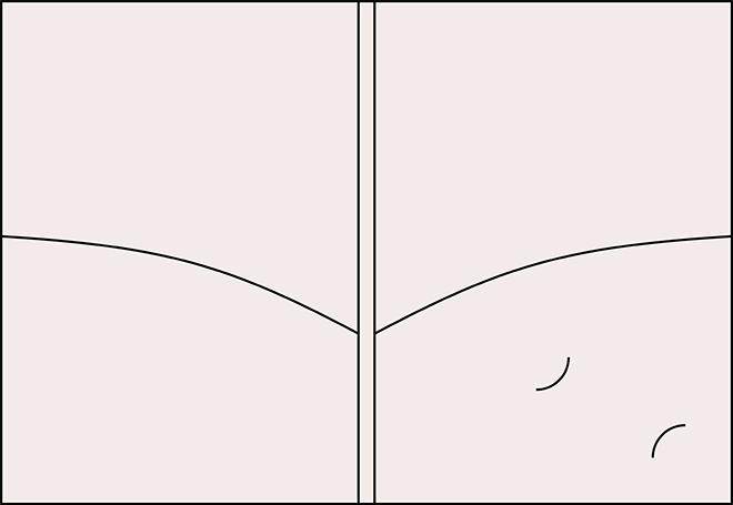 Mappe Nr. 13 - Präsentationsmappe mit zwei beidseitig geschlossenen Einstecktaschen, Schlitze für Visitenkarte
