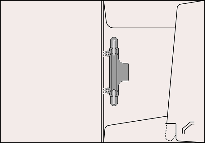 Mappe Nr. 22 - A - Präsentationsmappe mit drei Klappen, Stecklasche, Schlitze für Visitenkarte, Heftmechanik mit Abheftvorrichtung