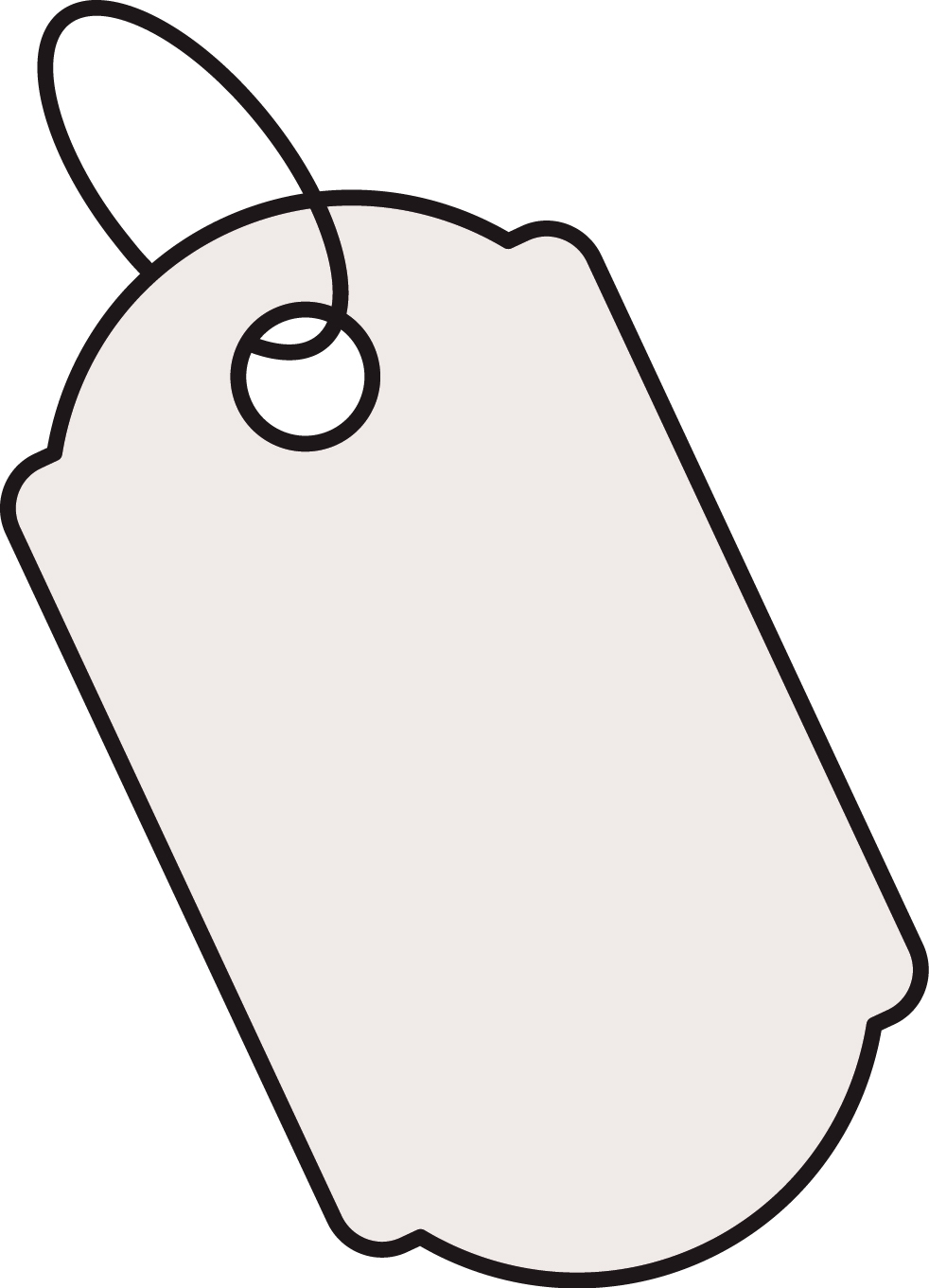 Hangtag 06 - Anhaengeetikett mit Kontur- und Lochstanzung