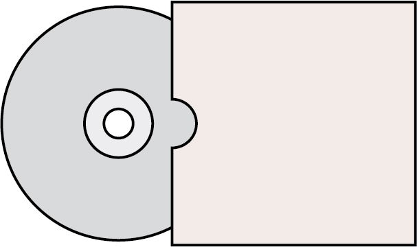 CD-Huelle mit Einsteckfach fuer eine CD, DVD oder Blu Ray