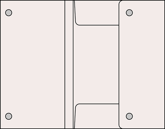 Karton-Doku-Box Nr. 02 - Dokumentenmappe mit max. 40 mm Füllhöhe, gefertigt aus einem bis zu 1 mm starken Karton, Klettverschluss