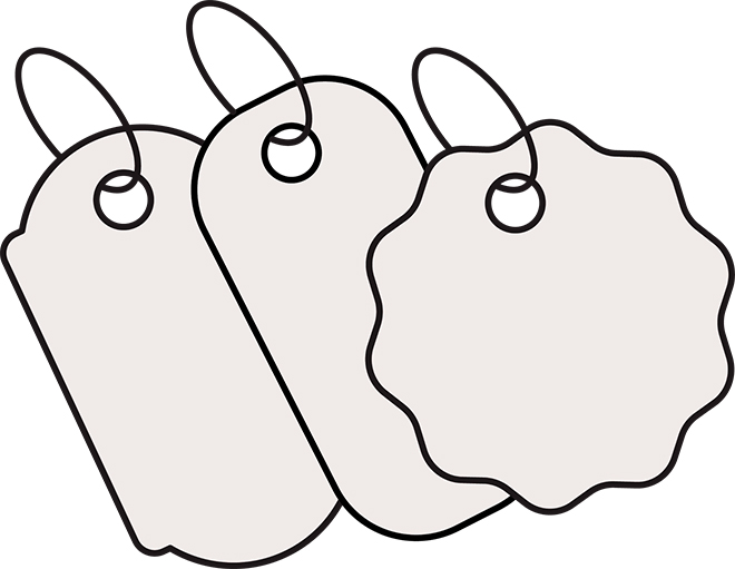 Hangtag individuell - Anhaengeetiketten in Ihrem Wunschformat mit individueller Stanzform