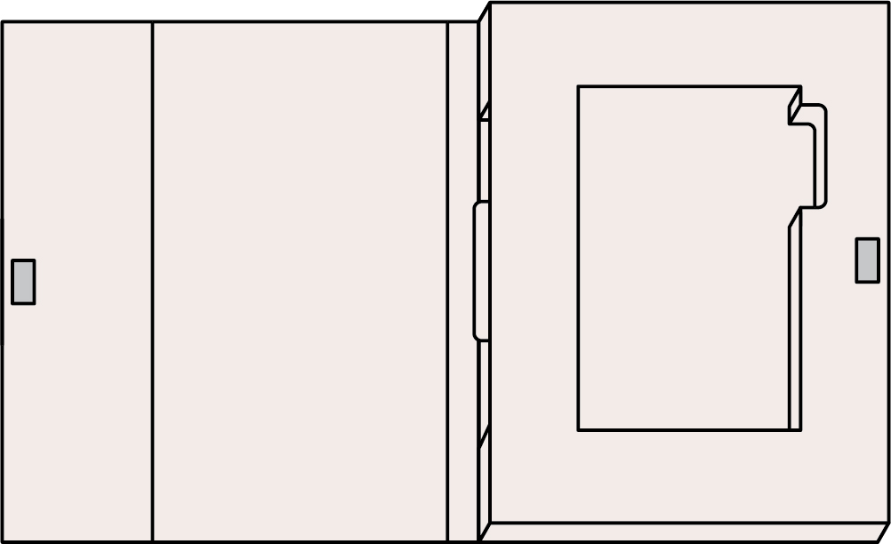 eBook-Mappe konzipiert fuer unterschiedliche Geraetegroeßen, mit praktischer Einstecktasche (z.B. fuer Broschueren), Magnetverschluss