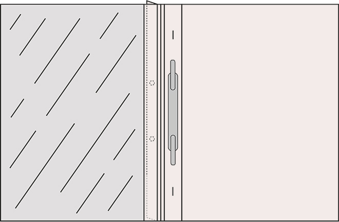 Mappe Nr. 30 - KH - Umschlagmappe mit Klarsichtdeckel, Metallösen im Rücken, 2-fach geklammert, Schnellheftung