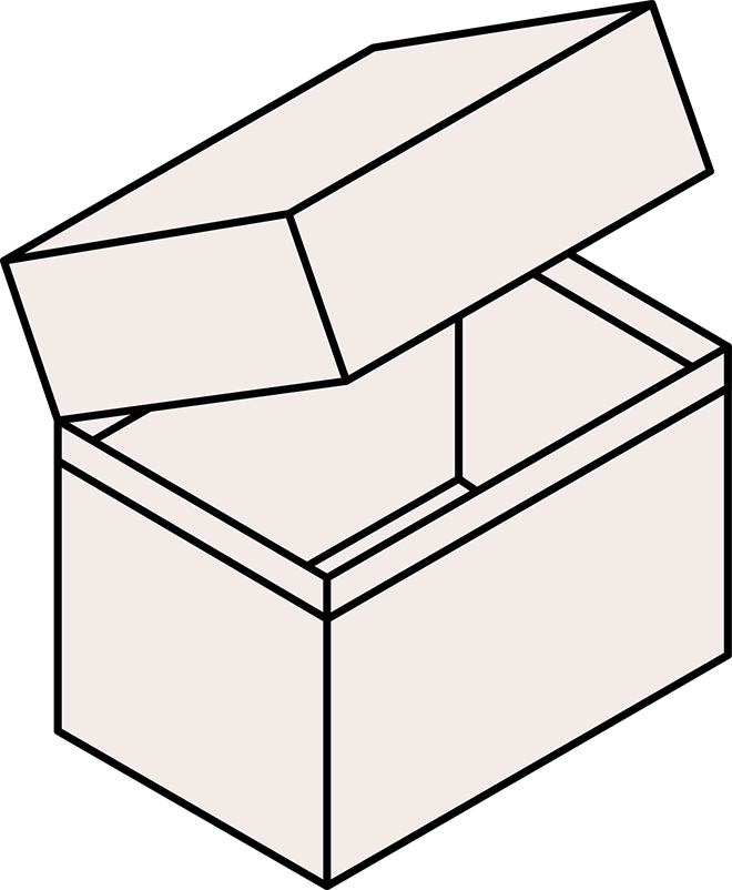 Dreiteilige Klappkassette - Variante 1