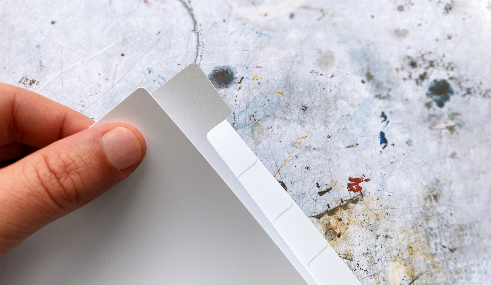 Registertaben Kunststoffregister aus weißem Polypropylen