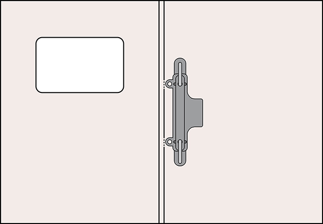 Bilanzmappe Nr. 1 mit Fensterstanzung sowie Heftmechanik mit ausschiebbarer Abheftvorrichtung