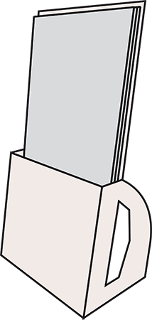Thekenaufsteller (steckbar)
