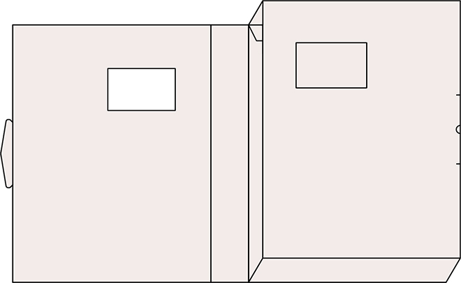 Versandbox - Versandmappe mit großer Einstecktasche (32 bzw. 49 mm Füllhöhe), Steckverschluss, Fensterstanzung
