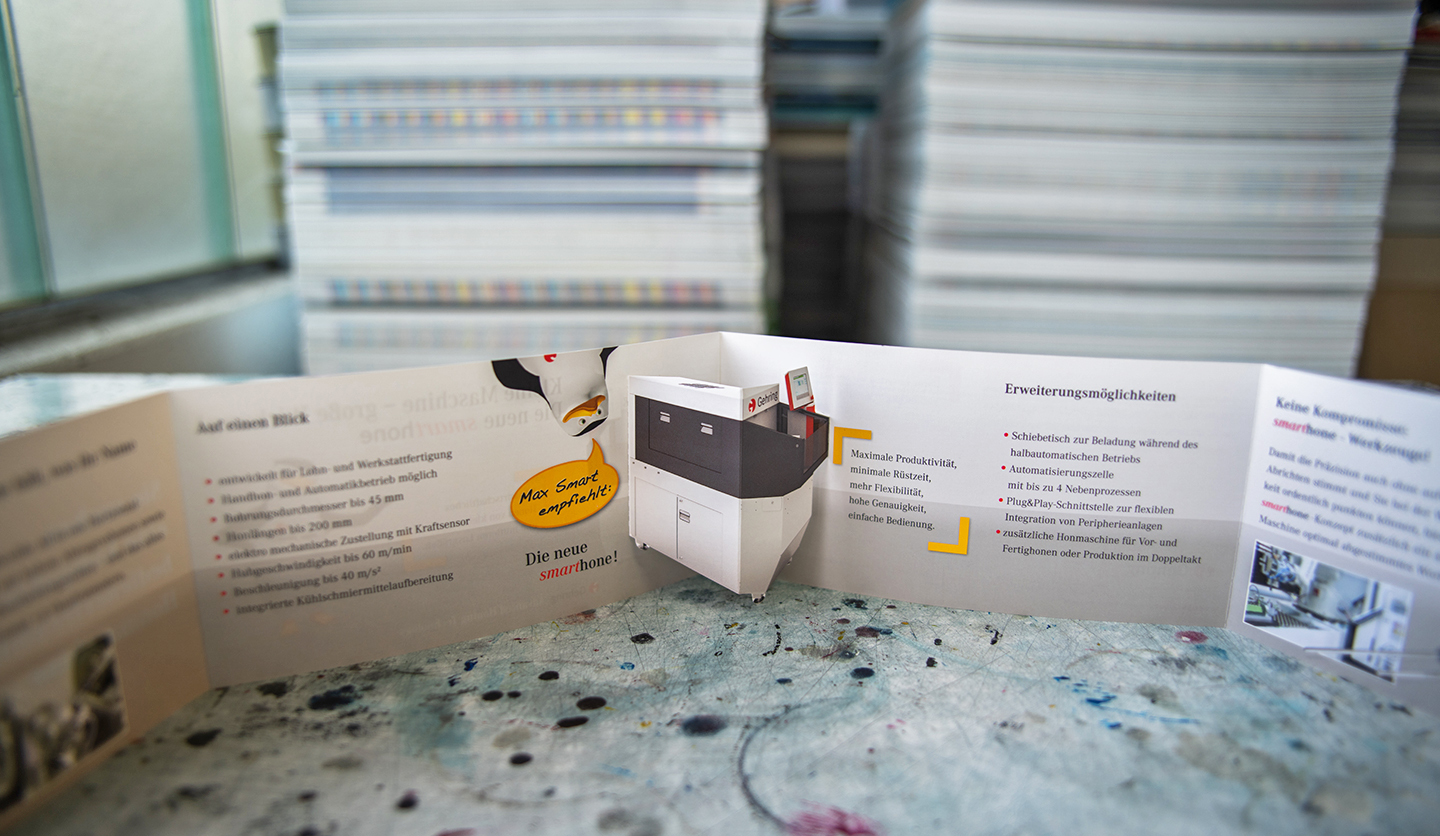 Pop-Up-Klappkarte in geöffnetem Zustand