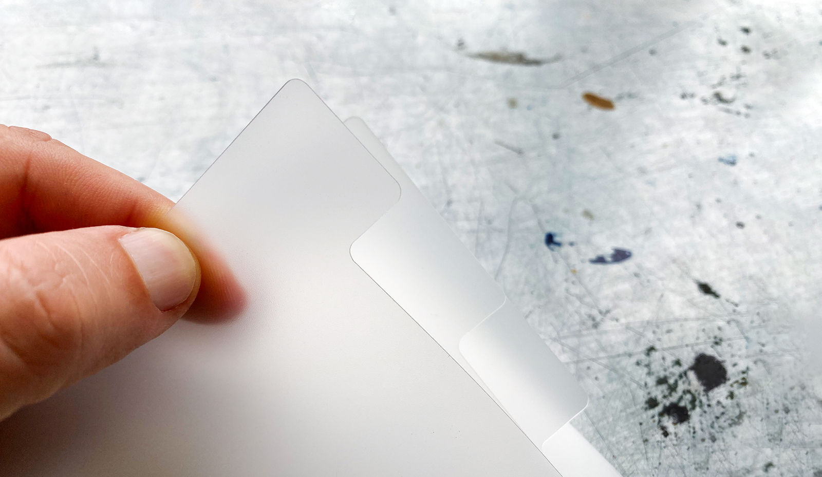Registertaben Kunststoffregister aus transluzentem Polypropylen