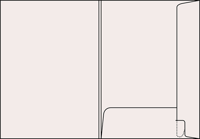 Mappe Nr. 02 - Präsentationsmappe mit zwei Klappen sowie Stecklasche
