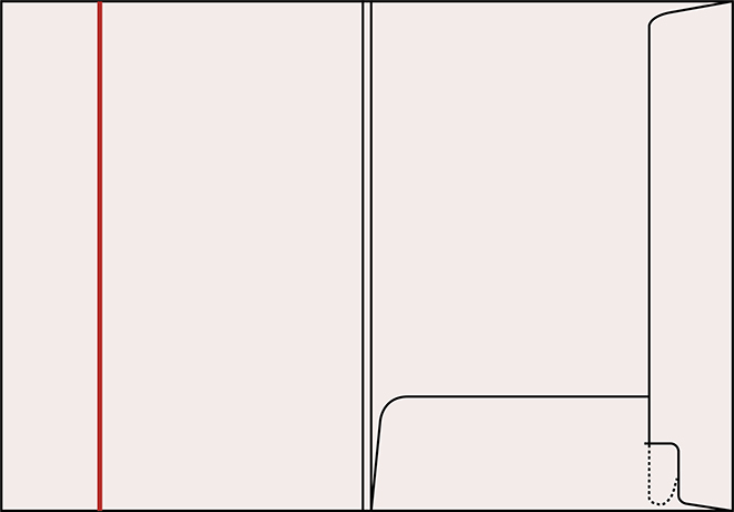 Mappe Nr. 02 - GV Präsentationsmappe mit zwei Klappen, Stecklasche, vertikaler Gummizugverschluss