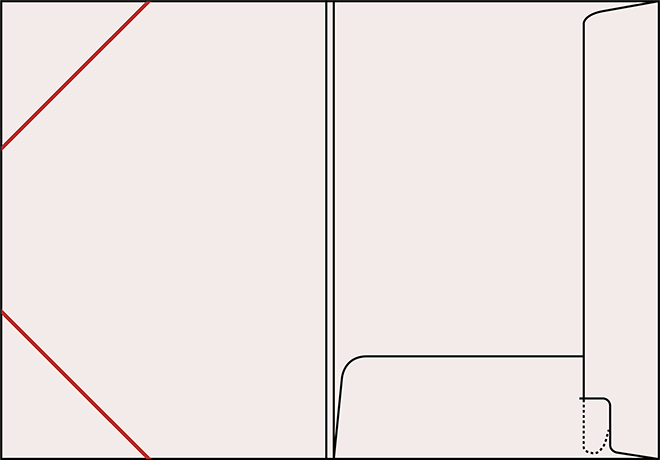 Mappe Nr. 02 - GE Präsentationsmappe mit zwei Klappen, Stecklasche, Eckspanner-Gummizugverschluss